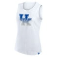 thumbnail image 2 of Women's Fanatics White Kentucky Wildcats Activate Slub Tank Top, 2 of 5