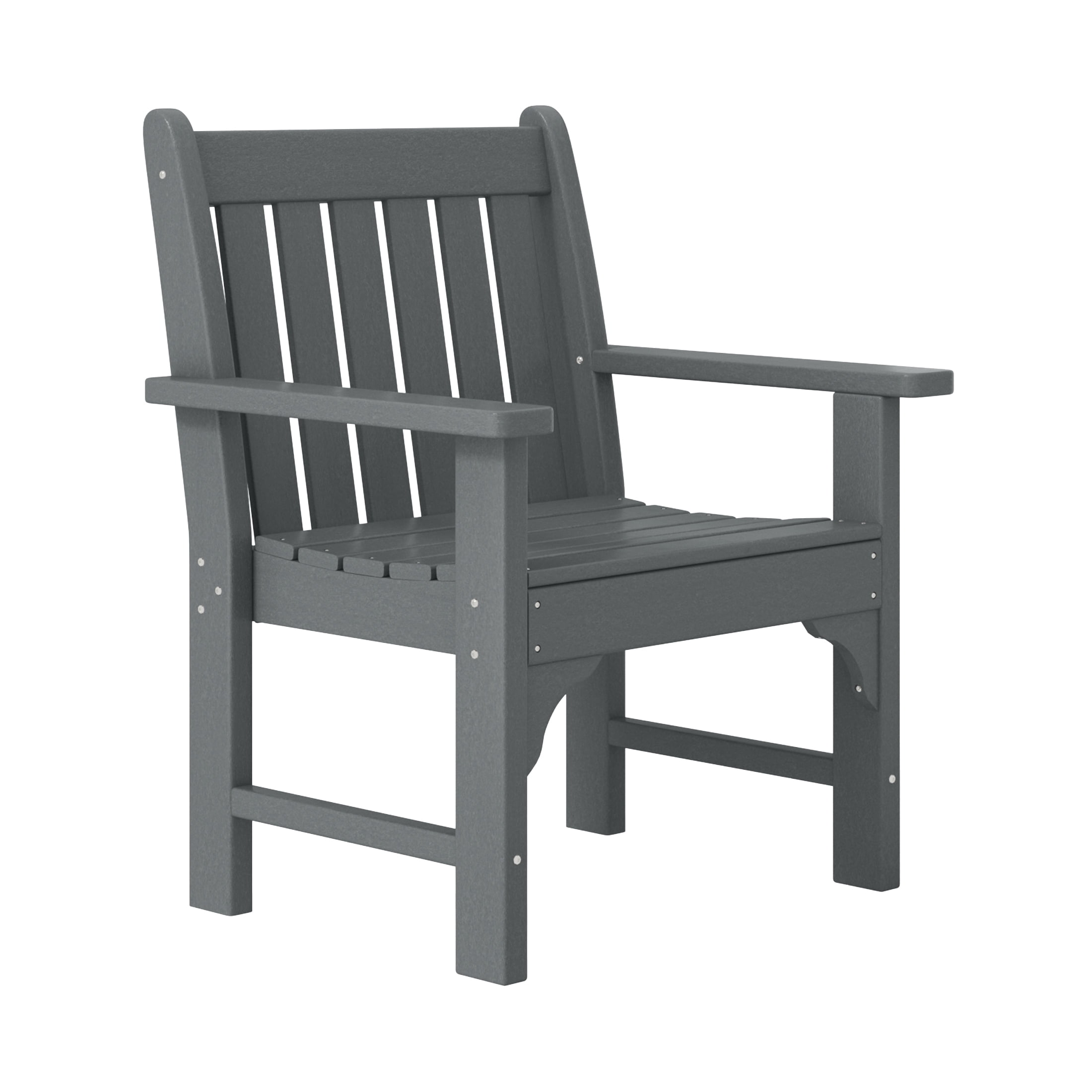 WestinTrends Malibu Outdoor Patio HDPE Adirondack Dining Arm Chair, Gray