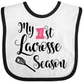 thumbnail image 3 of Inktastic My 1st Lacrosse Season Girls Baby Bib, 3 of 4