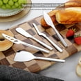 thumbnail image 3 of ReaNea Cheese Knife Set Stainless Steel 5 Pack Cheese Knives, Cheese Spreader (Silver), 3 of 7
