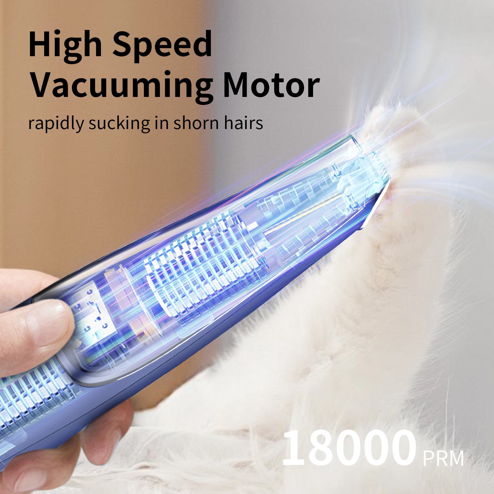 LEMULEGU Vacuum Pet Hair Trimmer, Blue photo 5