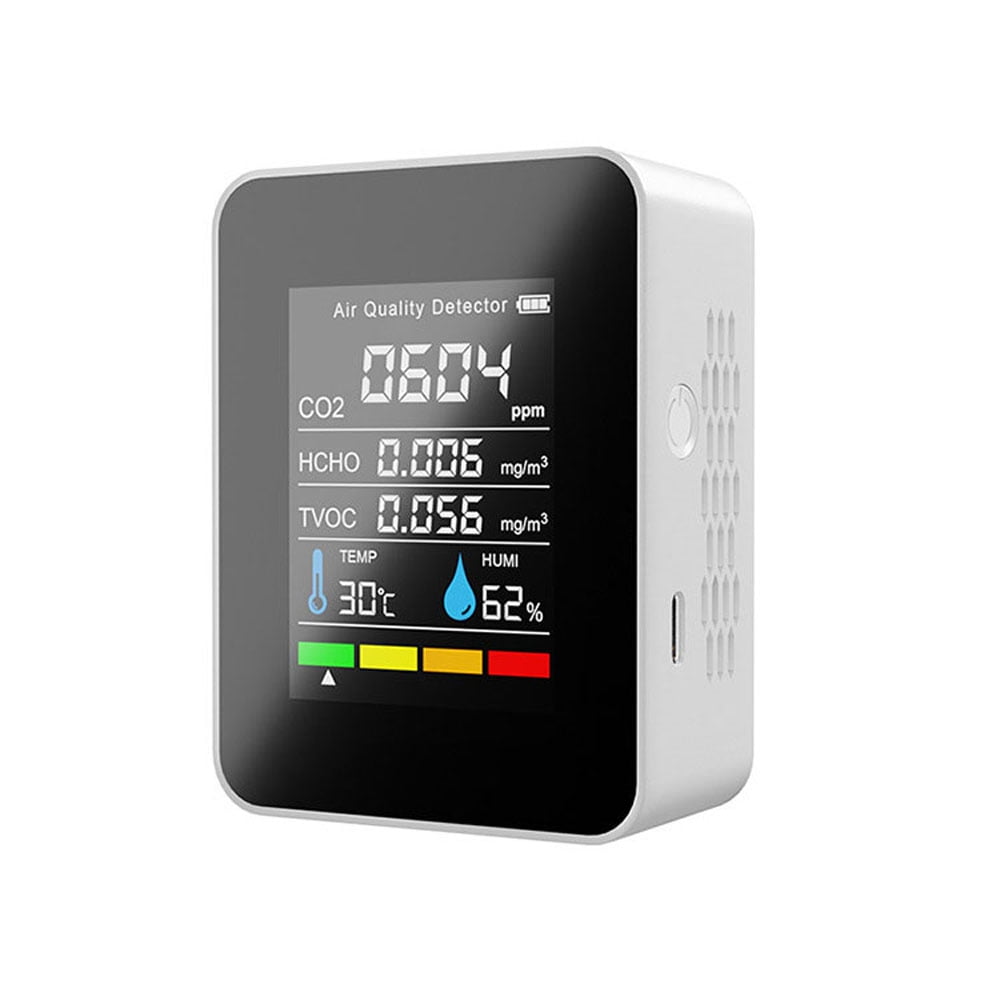 5 In1 CO2 TFT-LCD TVOC Temperature Meter Detector 1200mAh Air Quality Monitor 