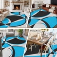 thumbnail image 6 of Blue Black Washable Living Room Rugs 5'x8', Abstract Grey Black Blue Round Grey Texture Low Pile Throw Large Area Rug Non-Slip Sturdy Edge Binding Carpet for Living Room Kitchen Office, 6 of 9