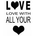 thumbnail image 3 of Greene, Taylor 12x14 Black Modern Framed Museum Art Print Titled - LOVE WITH ALL, 3 of 5