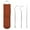 Brown, variant on Wovilon 3 Pcs/Set Stainless Steel Toothpicks Kit (Blue), Portable Teeth Cleaning Tools, Pocket Reusable Metal Toothpicks Set for Travel, Tools Home Improvement