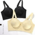 thumbnail image 5 of S-6X Plus Size Wireless Bras for Women Front Closure Push Up Bralettes Ladies Casual Solid Color Breathable Full-Coverage Full-Cup Underwear Bra, 5 of 8