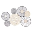 thumbnail image 6 of DecMode Black Metal Floral Wire Plate Wall Decor with Brown and White Scrolls, 6 of 14