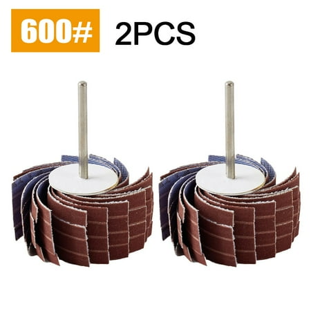 

CPAN 3mm Shank 80-600Grit Grinding Buffing Sandpaper Flap Wheel Rotary Tool Accessory