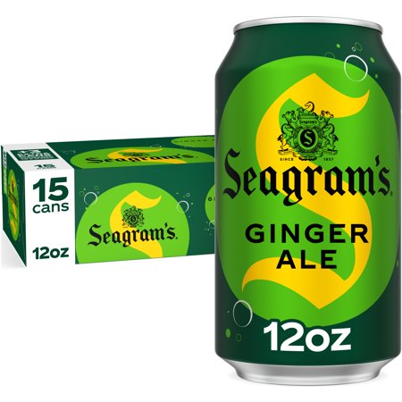 Seagram's Ginger Ale Soda Pop Cans, 12 fl oz, 15 Pack