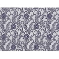 thumbnail image 2 of Zelouf French Terry Open Jacquard Lace  , Sewing, DIY, Crafts Fabric by the Yard, Navy, 3 Yard, 2 of 2