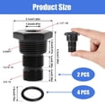 thumbnail image 2 of Adaptador De Filtro De Aceite De 2 Piezas Adaptador De Rosca Ligero De 1/2-28 Aluminio 1/2-28 Hembra A 3/4-16 13/16-16 3/4 Npt Adaptador De Manguera Macho Conector Reductor Acabado Anodizado Negro Res, 2 of 5