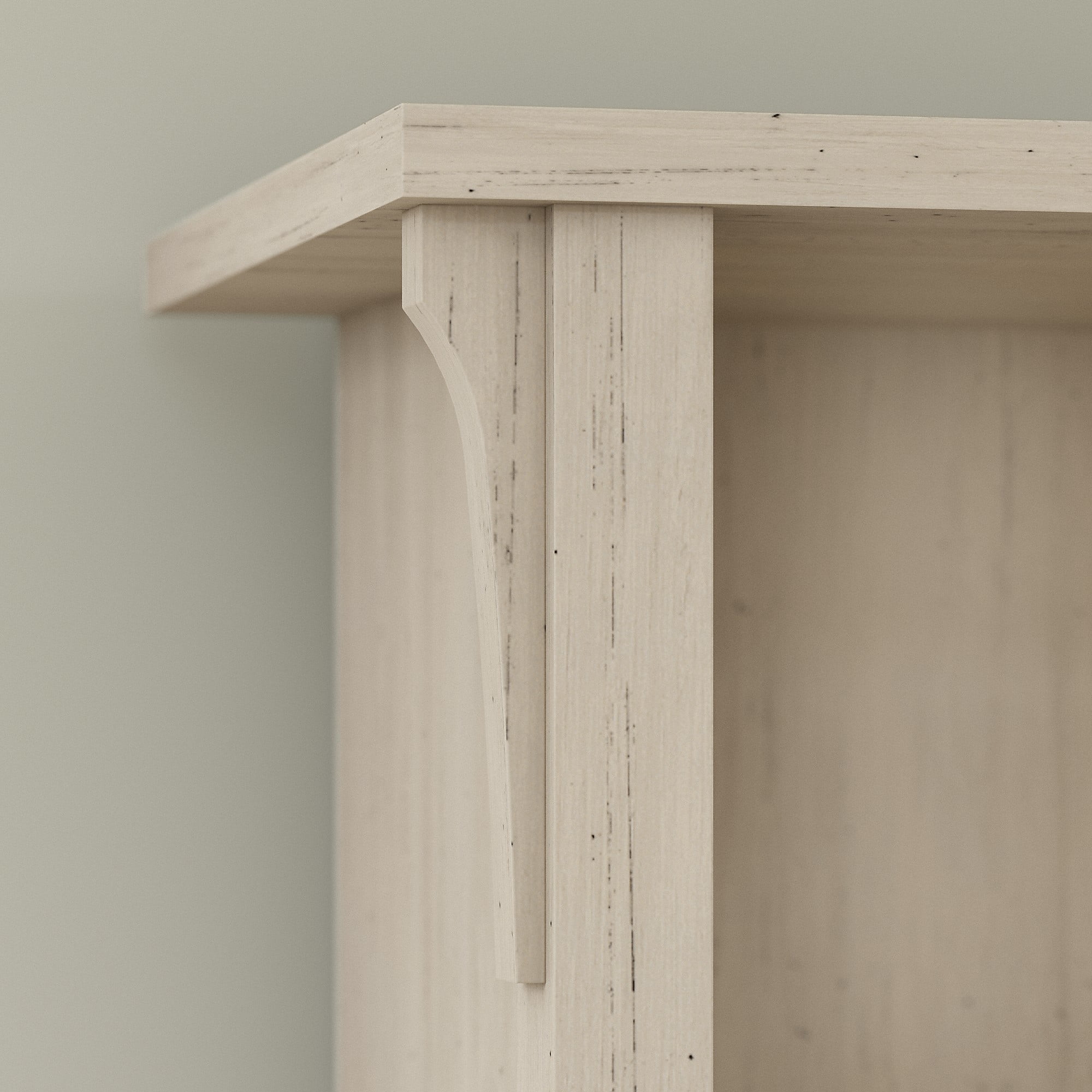 Bush Furniture Salinas Tall 5 Shelf Bookcase, Set of 2, Antique White