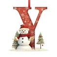 thumbnail image 2 of AuroraX Christmas Decorations Indoor Birthday Ornaments,Snowman 26 Letter 4 Inch Ornaments,Christmas Tree Living Room Bedroom Home Decor(Letter Y), 2 of 5