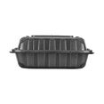 thumbnail image 6 of Karat Earth [200pcs - 8x8] 3-Compartment Mineral Filled PP Hinged Container - Black, 6 of 9