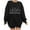Black, variant on Azrian Womens Sweaters Saving,Plus Size Women's Fashion Loose Long Sleeve Round-Neck Blouse Christmas Printing T-Shirt Tops for