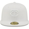 thumbnail image 2 of Men's New Era Minnesota Twins White on White 59FIFTY Fitted Hat, 2 of 5