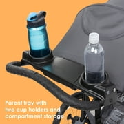 Baby Trend Expedition Zero Flat Jogging Stroller with LED Lights, Dash Grey