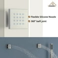 thumbnail image 3 of CASAINC 6-Spray 12 in. LED Thermostatic Dual Shower Heads Ceiling Mount Fixed and Handheld Shower Head 2.5 in Brushed Nickel, 3 of 8