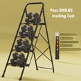 thumbnail image 5 of KK KINGRACK 4 Step Stool, Folding Step Ladder for Home&Outdoor, 800 lbs Capacity, Black, 5 of 9