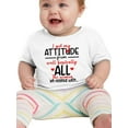 thumbnail image 1 of Smartprints Infants Graphic Bodysuit - I Got My Attitude - Regular Fit 100% Cotton, 1 of 4
