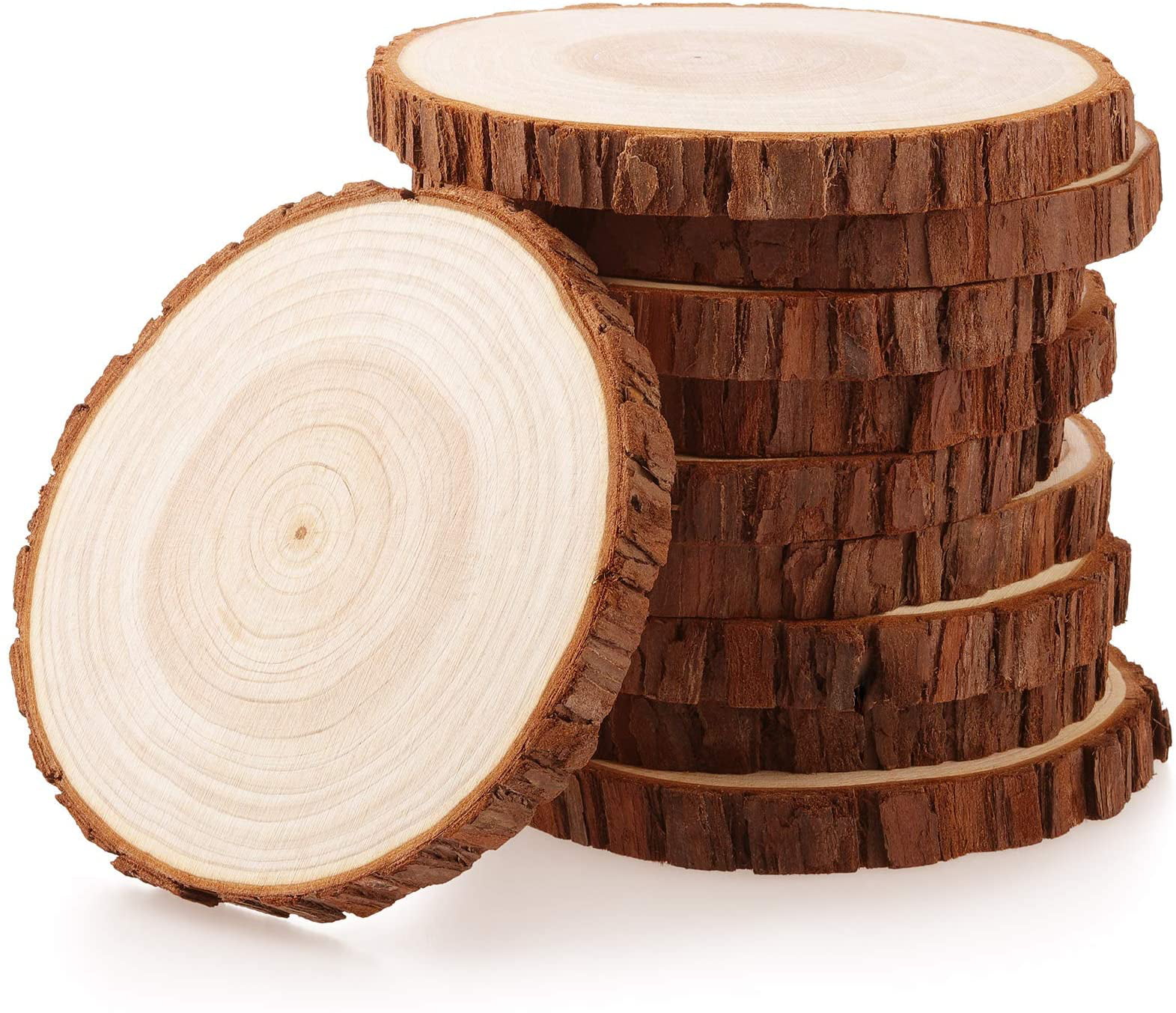 20 PCS Wood Log Slices Discs For DIY Crafts Party Wedding Table Decorations