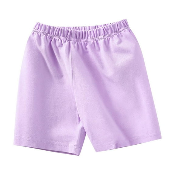 Jalioing Toddler Kids Basic Cotton Shorts Breathable Summer Shorts Casual Loose Solid Color Cute Shorts