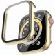 thumbnail image 1 of wonima02 Compatible for Apple Watch 40mm Metal Cases with Screen Protector, Glossy Aluminum Case HD Tempered Glass Screen Protector Bumper Case Cover for Apple Watch 40mm Series SE 6 5 4(Gold), 1 of 1