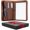 Brown, variant on Padfolio Binder - Professional Faux Leather Travel Organizer Pouch for Tablet, Documents, Presentation Folders, Zipper Closure, Notepad - Brown