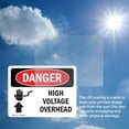 thumbnail image 6 of (2 Pack) High Voltage Overhead OSHA Danger Sign 14 Inch X 10 Inch Vinyl Label Decal Sticker Weather Resistant, UV Protected for Workplace, Business, and Construction Site, Made in the, 6 of 7