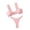 Light Pink, variant on Bikini Solid Color Two Piece Swimwear Minimalist Design Swim For Beach String Bikini