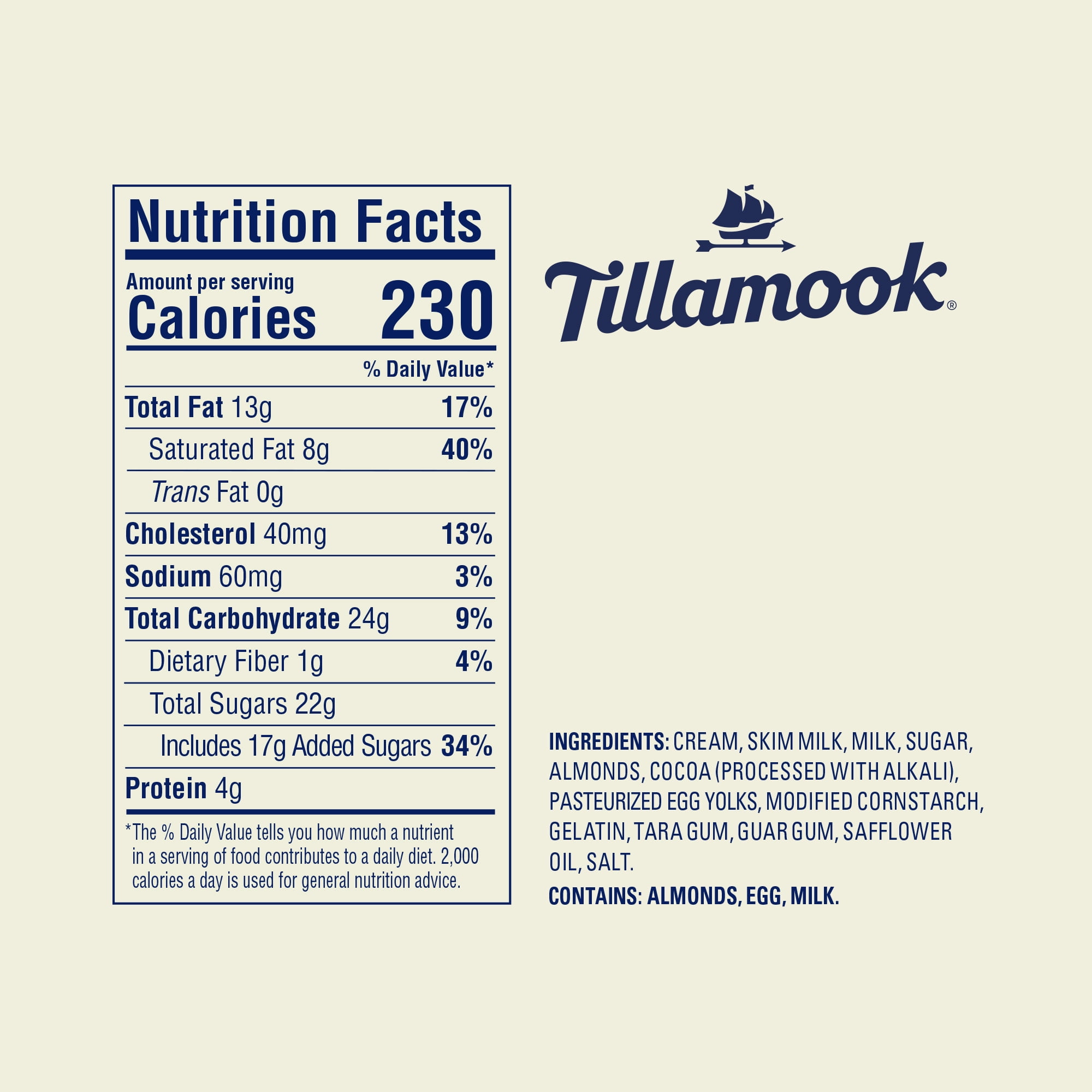 Tillamook Rocky Road Ice Cream, 48 oz
