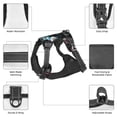 thumbnail image 3 of Vsdgher Hibiscus Rose Pattern Dog Harness,No Pull Pet Harness with Soft Padded Handle,Adjustable Reflective Vest with 2 Buckles,4 Slide Buckles,S-XL Large, 3 of 4