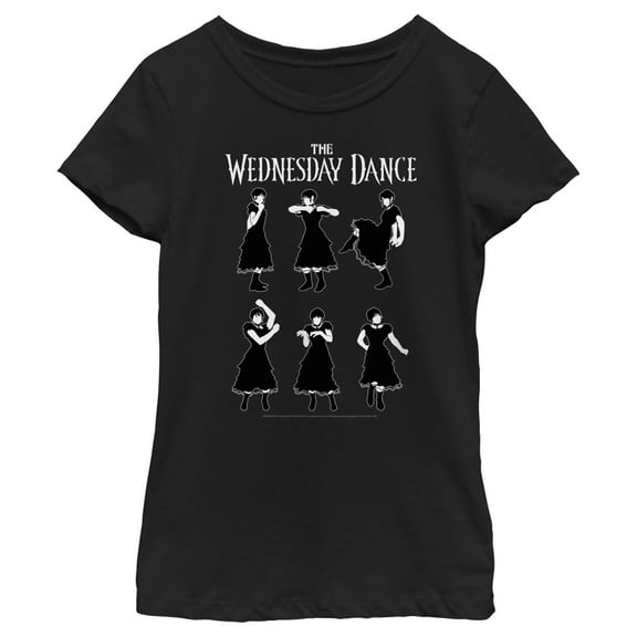 Girl's Wednesday Dance Moves  Graphic Tee Black Large