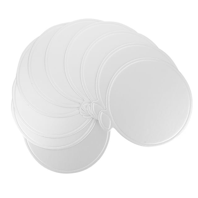 WESIEVYA 100Set Paper Cake Base for Holiday Celebrations 3.9In Silver