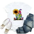thumbnail image 4 of Pompotops T-Shirt à Manches Courtes Imprimé Tournesol pour Femmes, 4 of 5