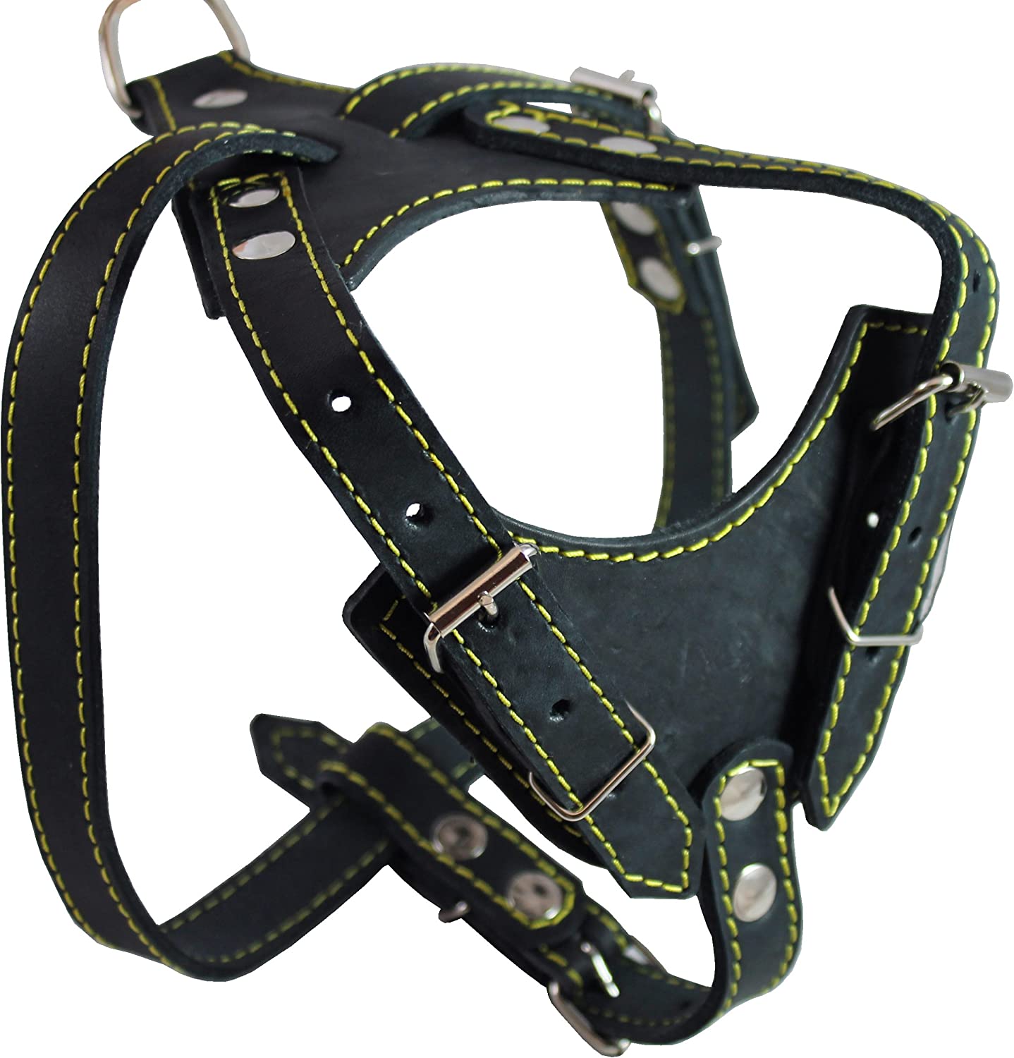 Real Leather Dog Harness, 24.5"-28" Chest size, 3/4" Wide, Dalmatian,