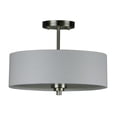 thumbnail image 1 of Whitfield Lighting SH280-WHSS 13" FABRIC SEMI FLUSH STAINLESS STEET, 1 of 1