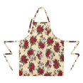 thumbnail image 2 of Multicolor Christmas Floral Apron-Garden Aprons for Women with Pockets-Cotton Linen Waterproof Kitchen Cooking Gardening Aprons Adjustable for Kitchen,Cooking,BBQ and Salon 32"x27", 2 of 7