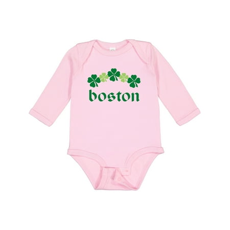 

Inktastic Boston Irish Gift Baby Boy or Baby Girl Long Sleeve Bodysuit
