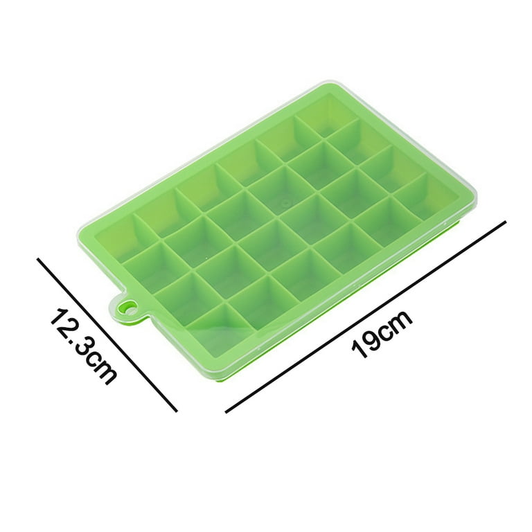 Rasupro Large Silicone Ice Cube Tray Molds with Lid, 2-Pack Easy-Release  Ice Cube Trays for Freezer, Stackable Whiskey Ice Cube Mold Maker, Square