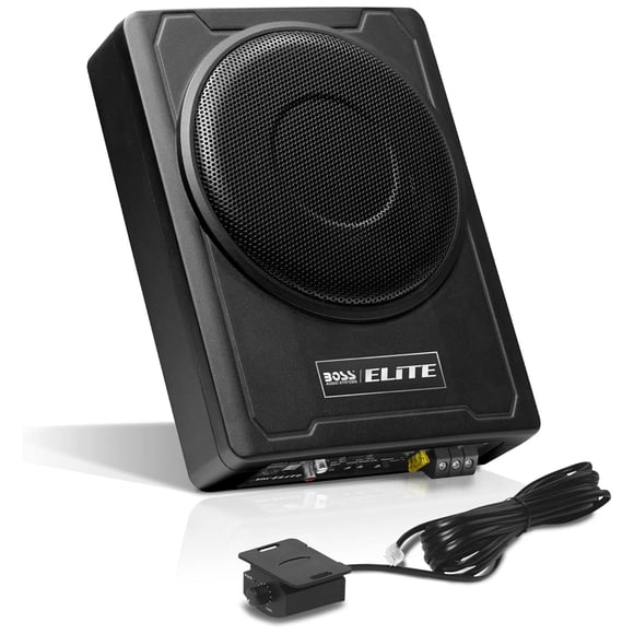 BOSS ELITE 8" Powered Car Subwoofer, Remote Control & Built-In Amplifier, 800W