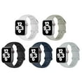 thumbnail image 1 of BXUXOHS 5Pack Silicoen Sport Band for Apple Watch Bands 44mm 45mm 41mm 40mm 38mm 49mm 42mm Women Men, Adjustable  Elastic Wristbands Strap Accessories for iWatch Series Ultra 8 7 SE 6 5 4 3 2 1 Nike, 1 of 12