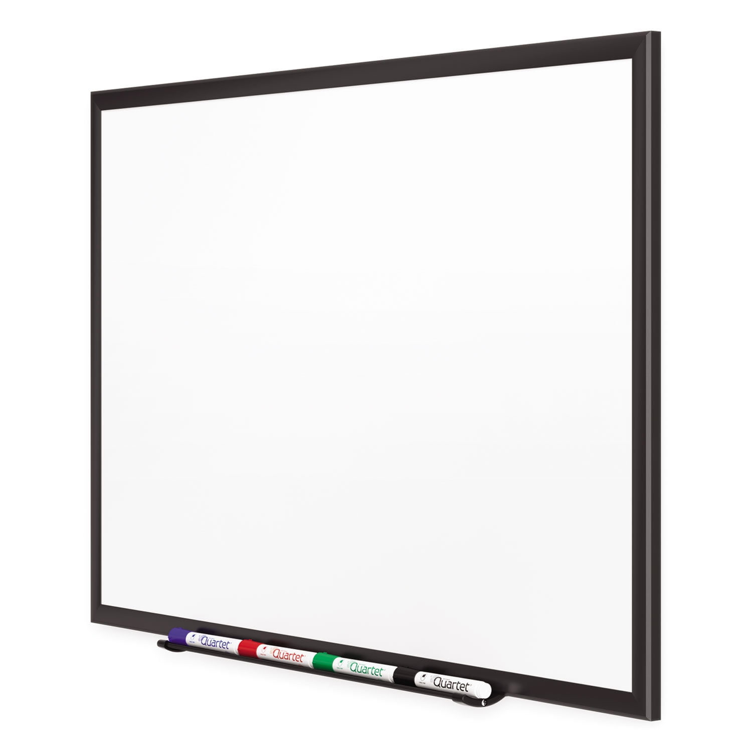 Quartet Classic DuraMax Porcelain Magnetic Whiteboard 72 x 48 6 x 4 Black