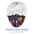 thumbnail image 4 of Shower Caps,Halloween Elements Pattern Waterproof Shower Cap for Women 4 Pieces,Double Reusable Hair Cover for Shower PEVA Elastic Stretch Hem, 4 of 7