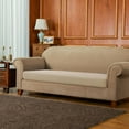 thumbnail image 3 of Stretch Sofa Seat Cushion Cover Couch Covers Furniture Protector (Loveseat, Camel), 3 of 7