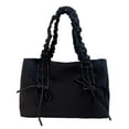 thumbnail image 3 of Bolso Mano Nailon Color Liso para Mujer Con Lazo Bandolera Diario Gran Capacidad () Rosa, 3 of 6