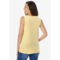 thumbnail image 2 of Woman Within Plus Size Perfect Sleeveless Shirred V-Neck Tunic, 2 of 6