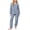 Blue, variant on Viluyesy Girls 2 Piece Outfit Fleece Crew Neck Top and Jogger Pants Textured Long Sleeve Soft Warm Cozy Casual Sleepwear Pajama Set Pink Size 10