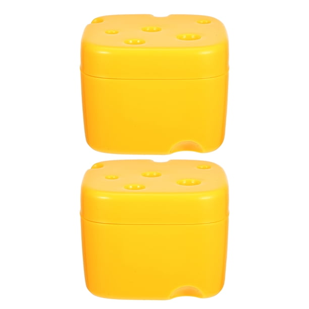 2 recipientes de plástico para guardar queso en lonchas, para el refrigerador.