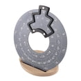 thumbnail image 1 of STARTIST Melody Chords Tool Metal Circle of Fifths Wheel for Beginner Violin Musicians grey with base, 1 of 9